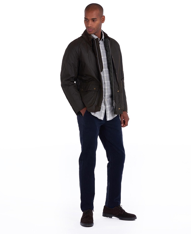 Barbour Neuston Moleskin Trousers Férfi Nadrág Kék | 352608-EIK