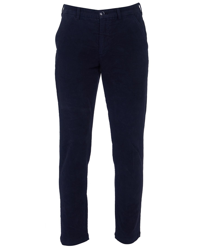 Barbour Neuston Moleskin Trousers Férfi Nadrág Kék | 352608-EIK