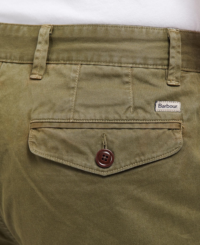 Barbour Neuston Twill Férfi Nadrág Zöld | 349652-TMQ