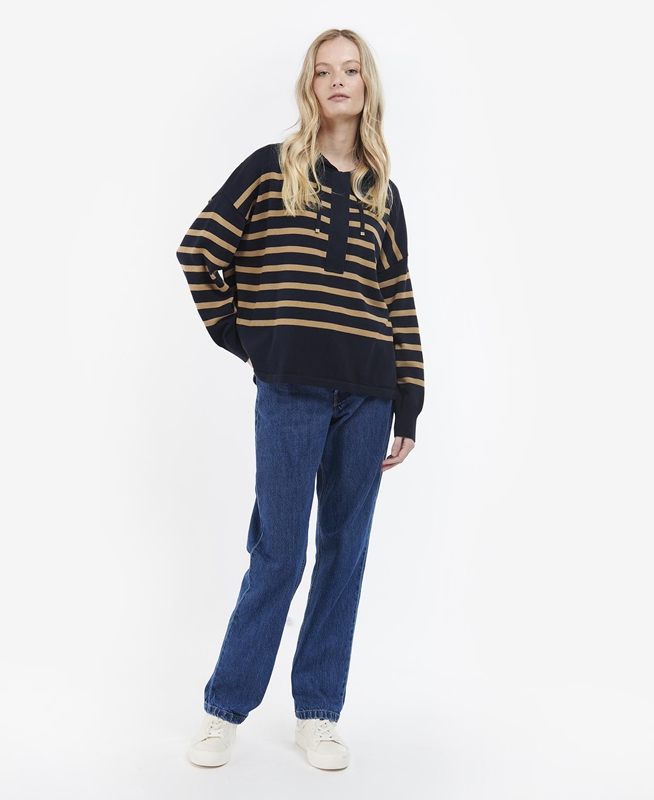 Barbour Odette Knit Női Pulóverek Sötétkék | 569714-NHU