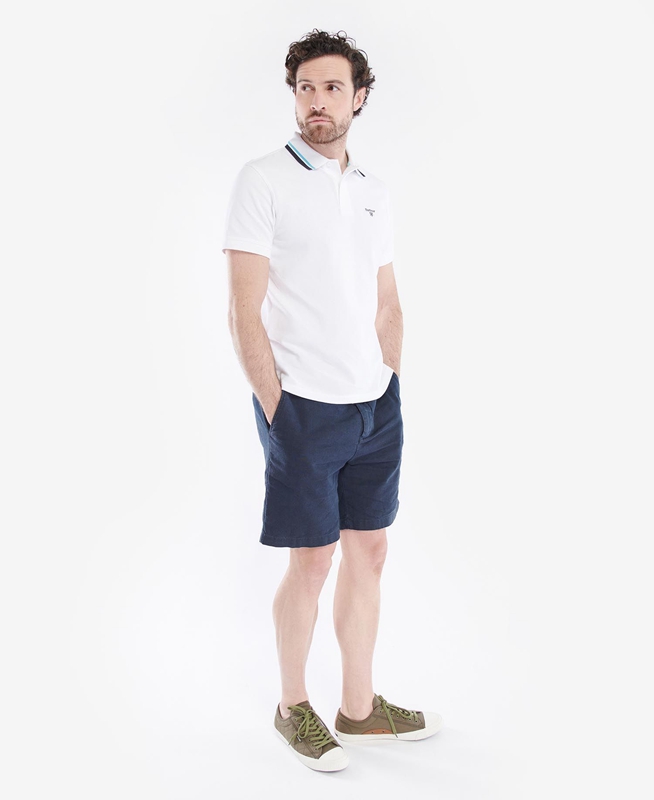 Barbour Otterburn Férfi Polo shirts Fehér | 347158-QKN