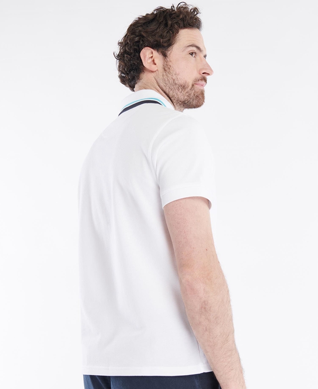 Barbour Otterburn Férfi Polo shirts Fehér | 347158-QKN