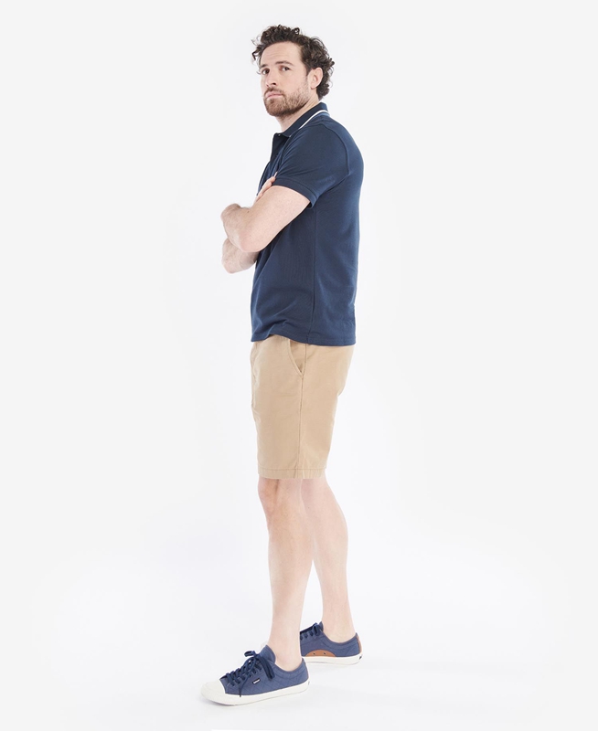 Barbour Otterburn Férfi Polo shirts Sötétkék | 654931-WLK