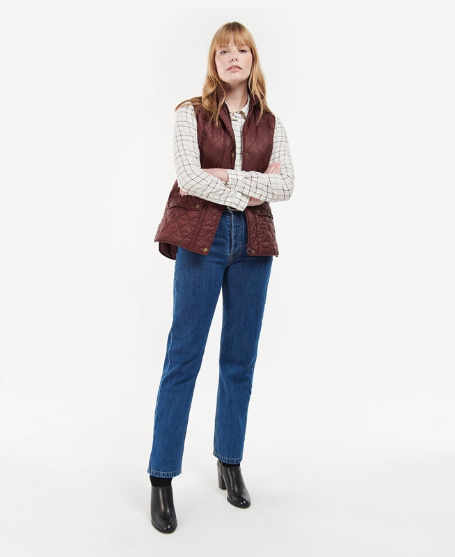 Barbour Otterburn Női Mellény Bordó | 962073-PTO