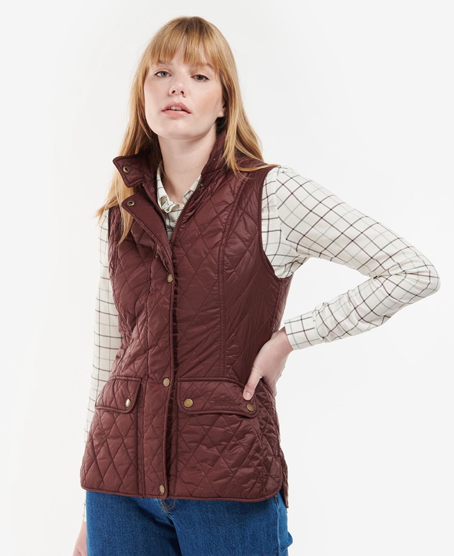 Barbour Otterburn Női Mellény Bordó | 962073-PTO