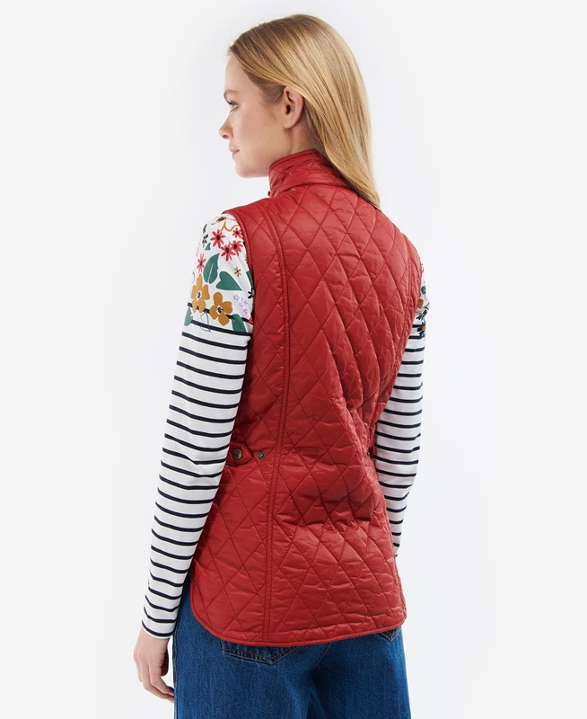 Barbour Otterburn Női Mellény Piros | 876349-AMU