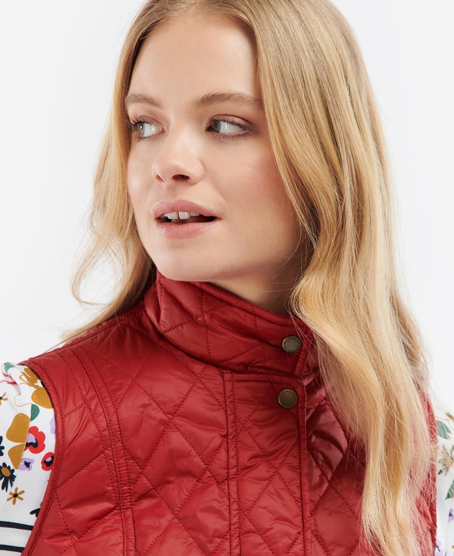 Barbour Otterburn Női Mellény Piros | 876349-AMU