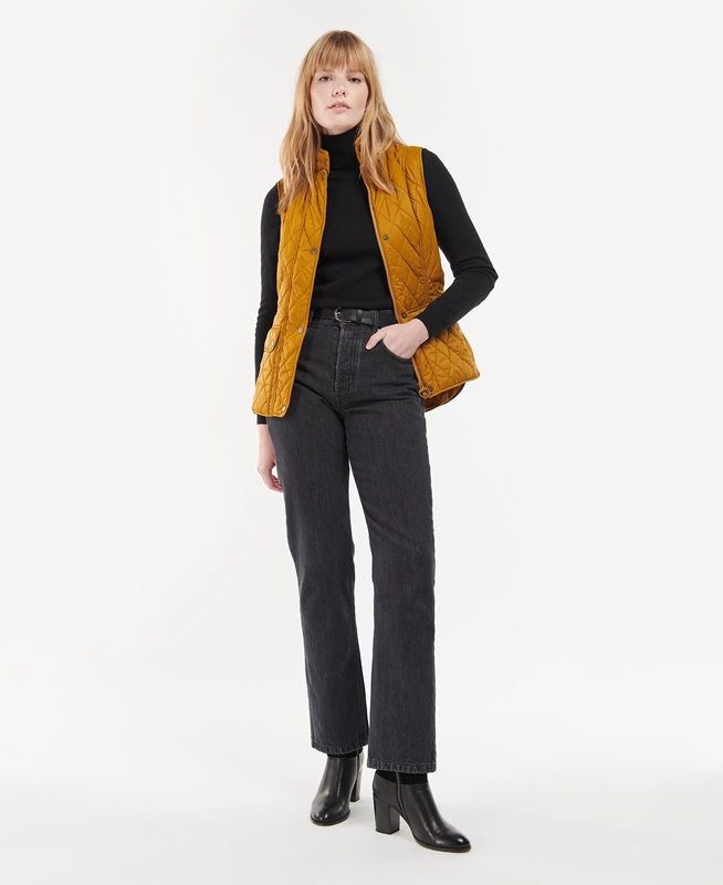 Barbour Otterburn Női Mellény Sárga | 379840-BJQ