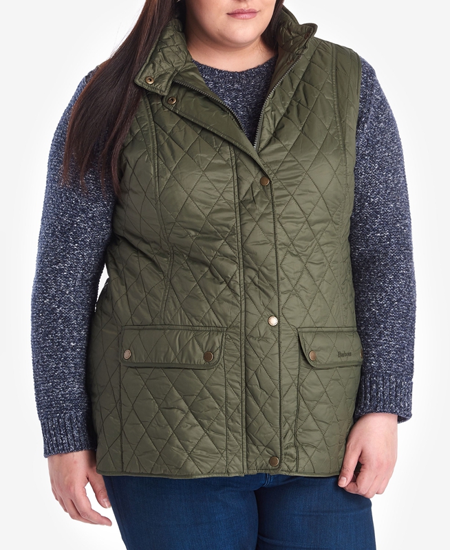 Barbour Otterburn Női Mellény Zöld | 506149-GVL