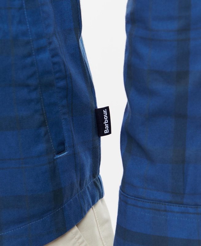 Barbour Overdyed Cannich Overshirt Férfi Ingek Kék | 850432-EKA