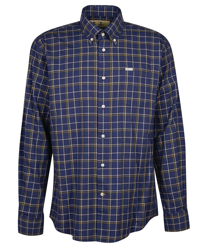 Barbour Pelton Regular Férfi Ingek Sötétkék | 571063-OHN