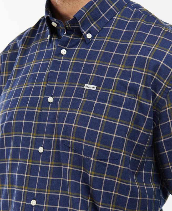 Barbour Pelton Regular Férfi Ingek Sötétkék | 571063-OHN