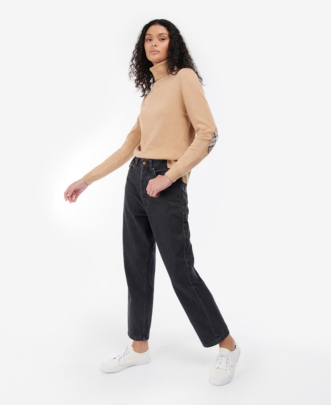 Barbour Pendle Roll-Neck Női Pulóverek Barna | 670253-ULH