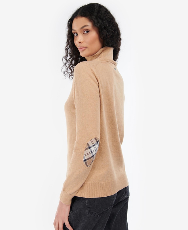 Barbour Pendle Roll-Neck Női Pulóverek Barna | 670253-ULH