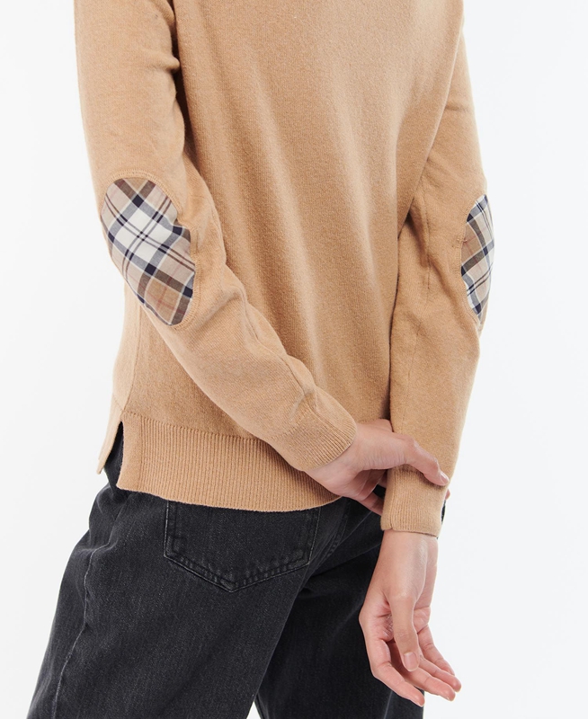 Barbour Pendle Roll-Neck Női Pulóverek Barna | 670253-ULH