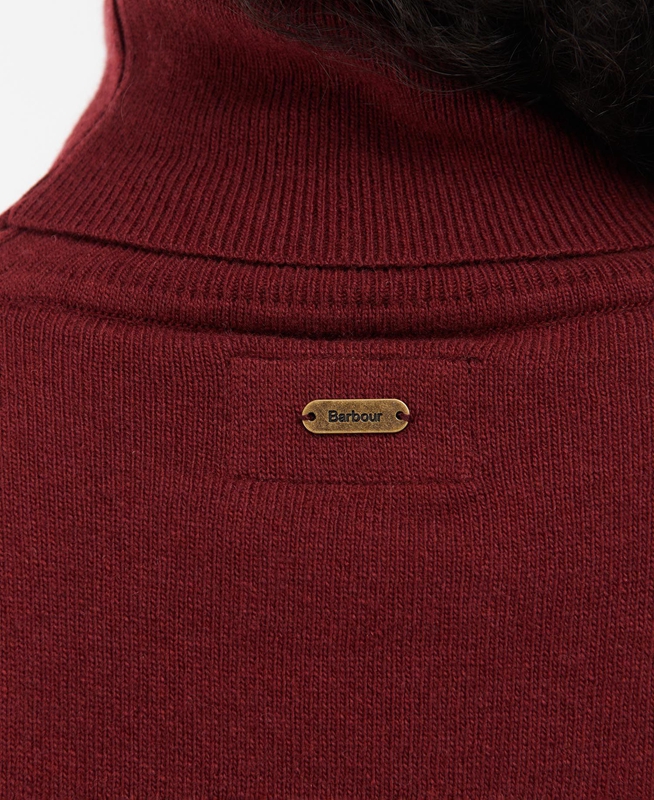 Barbour Pendle Roll-Neck Női Pulóverek Piros | 376582-GZT