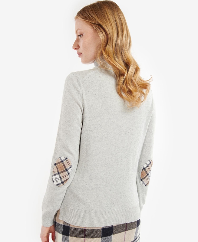 Barbour Pendle Roll-Neck Női Pulóverek Szürke | 541306-FZO