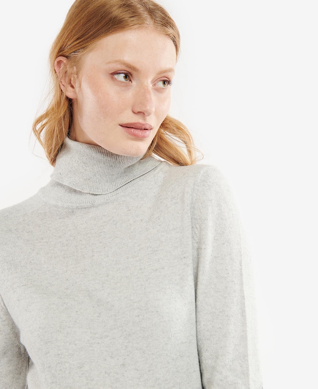 Barbour Pendle Roll-Neck Női Pulóverek Szürke | 541306-FZO