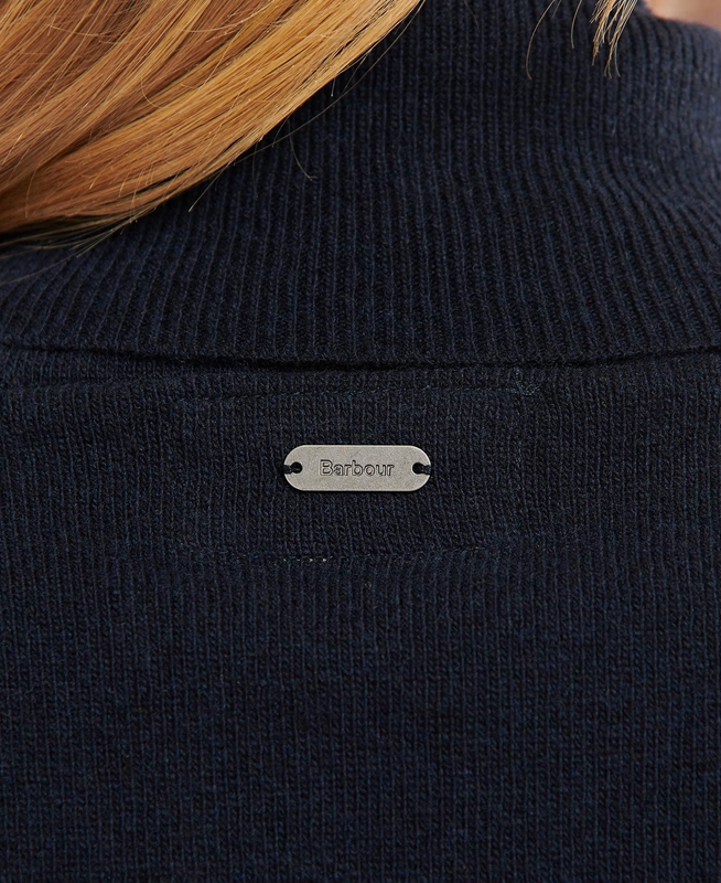 Barbour Pendle Roll-Neck Női Pulóverek Sötétkék | 917832-KDZ