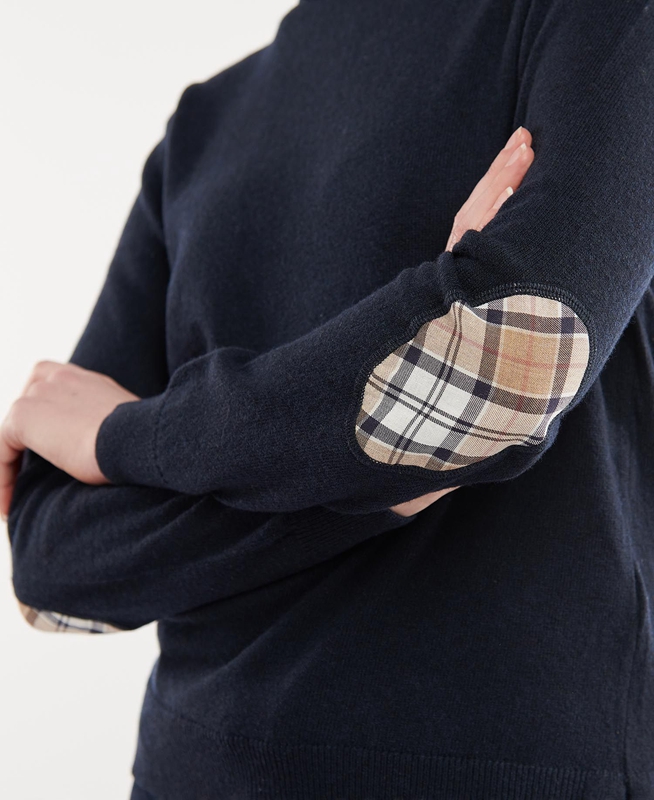 Barbour Pendle Roll-Neck Női Pulóverek Sötétkék | 917832-KDZ