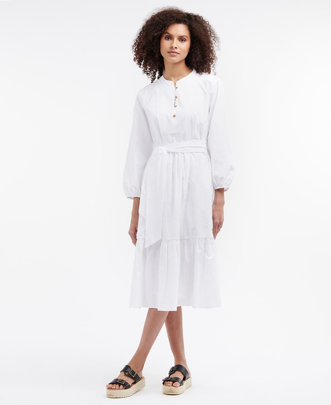Barbour Philippa Női Ruha Fehér | 379168-OKB