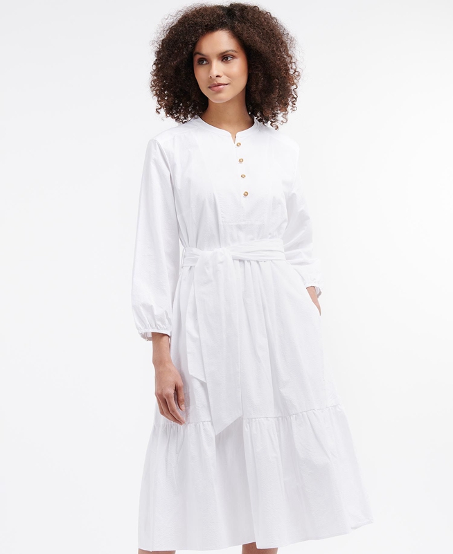 Barbour Philippa Női Ruha Fehér | 379168-OKB
