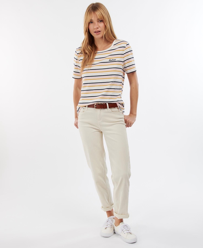 Barbour Picnic Top Női Póló Fehér | 748609-BVQ