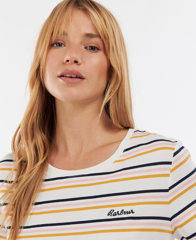 Barbour Picnic Top Női Póló Fehér | 748609-BVQ