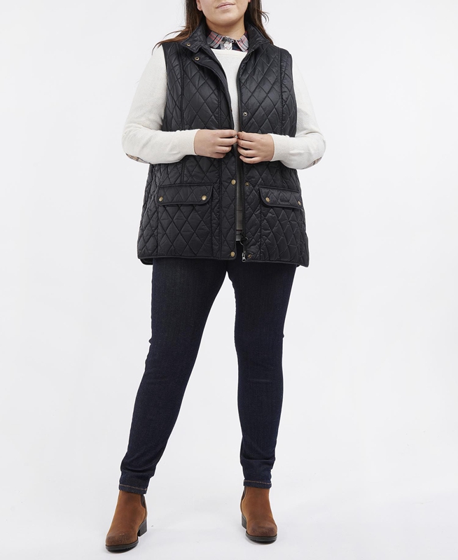 Barbour Plus Otterburn Női Mellény Fekete | 582973-GTQ