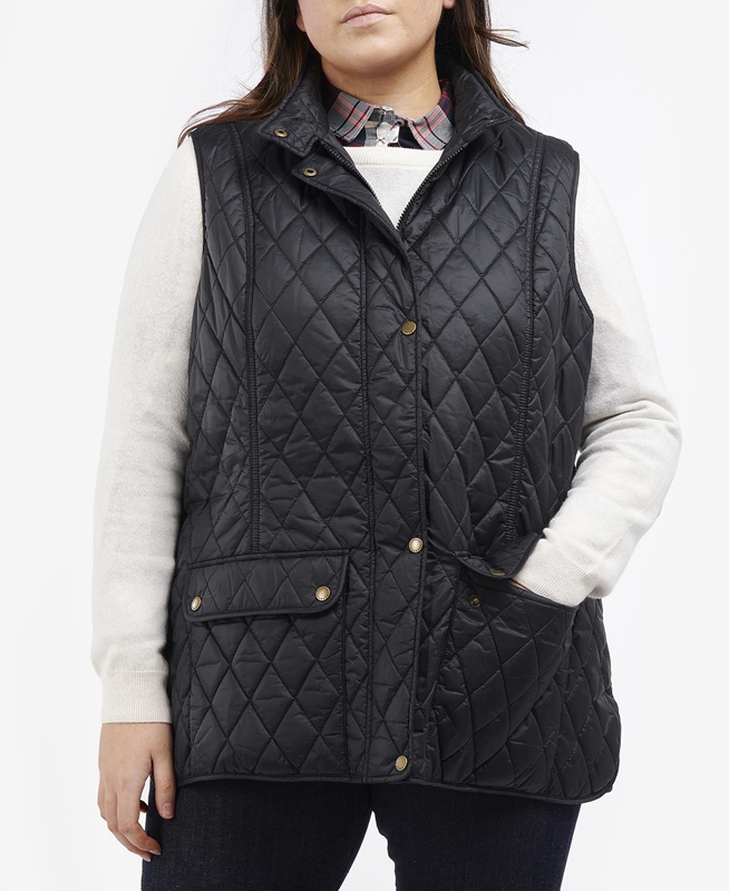 Barbour Plus Otterburn Női Mellény Fekete | 582973-GTQ
