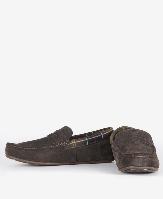 Barbour Porterfield Férfi Papucs Barna | 769453-KUF