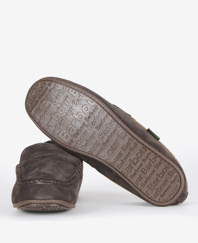 Barbour Porterfield Férfi Papucs Barna | 769453-KUF