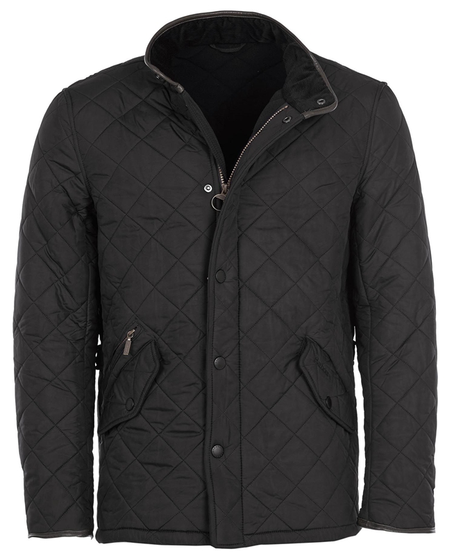 Barbour Powell Férfi Vattázott Kabát Fekete | 827645-AWN