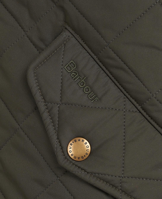 Barbour Powell Férfi Vattázott Kabát Olivazöld | 327801-UAW