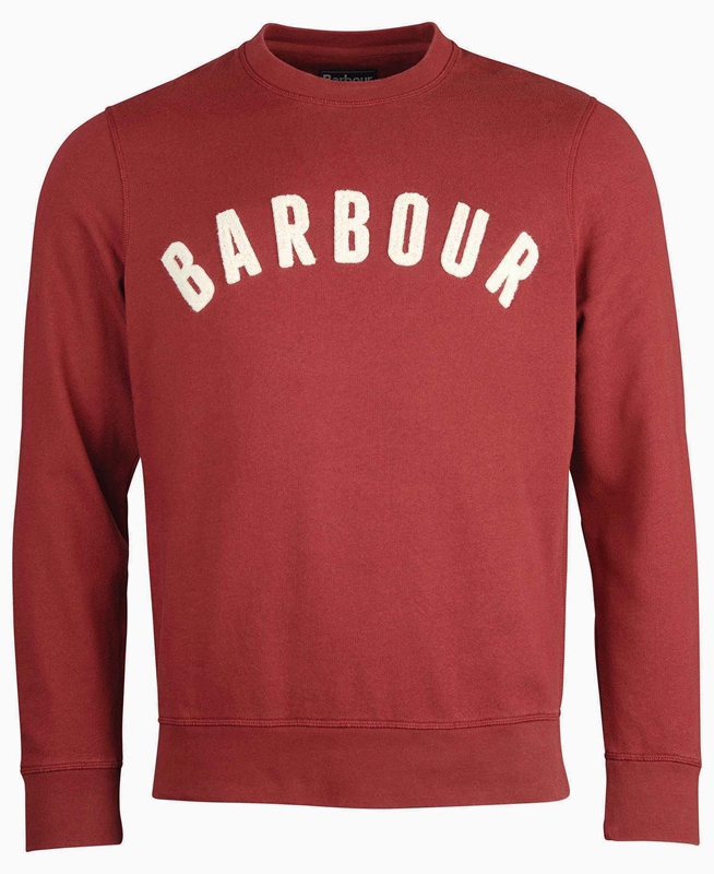 Barbour Prep Logo Crew Férfi Pulóverek Piros | 847231-PDV
