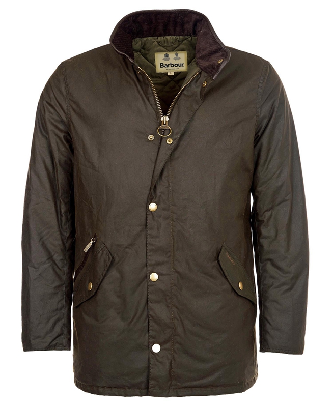 Barbour Prestbury Férfi Viaszos Kabát Olivazöld | 435907-FAC