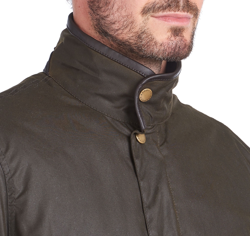 Barbour Prestbury Férfi Viaszos Kabát Olivazöld | 435907-FAC
