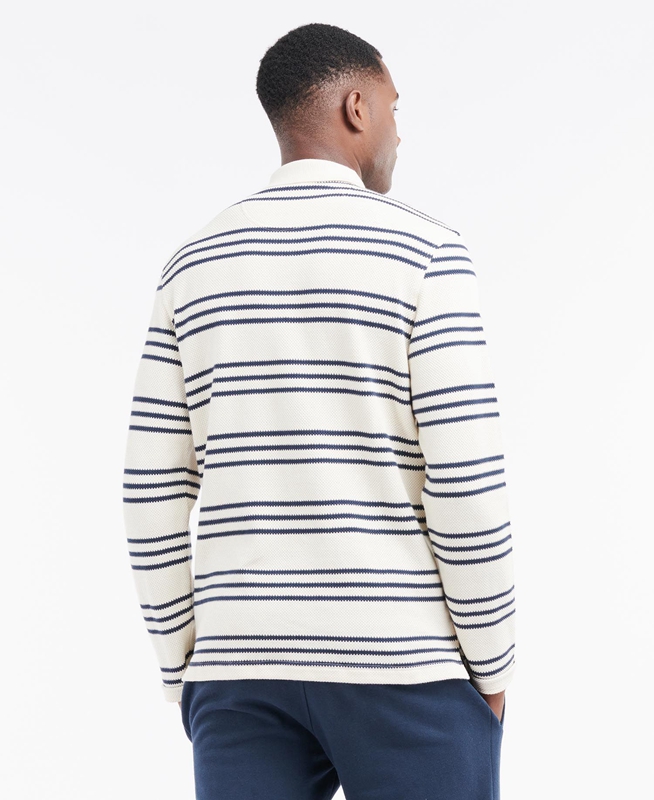 Barbour Rake Striped Férfi Pulóverek Bézs | 934687-GSH