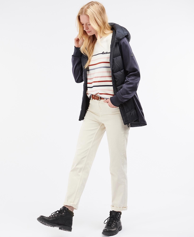 Barbour Reedley Quilted Női Pulóverek Sötétkék | 209654-AQT