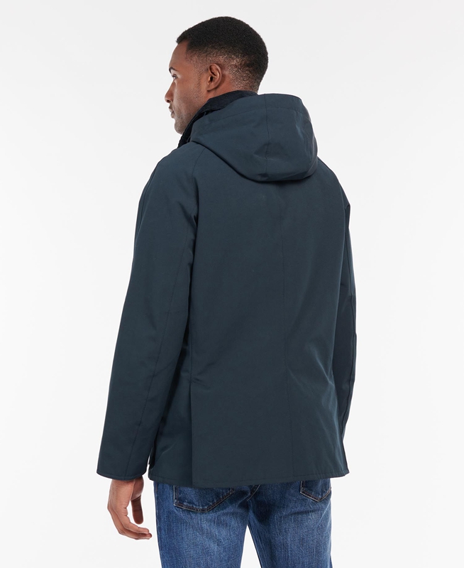Barbour Rokig Férfi Vízálló Kabát Sötétkék | 631584-ORP
