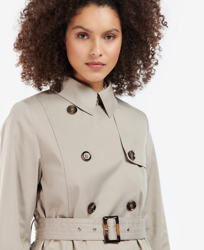 Barbour Rövid Greta Showerproof Női Alkalmi Dzsekik Szürke | 540769-GHY