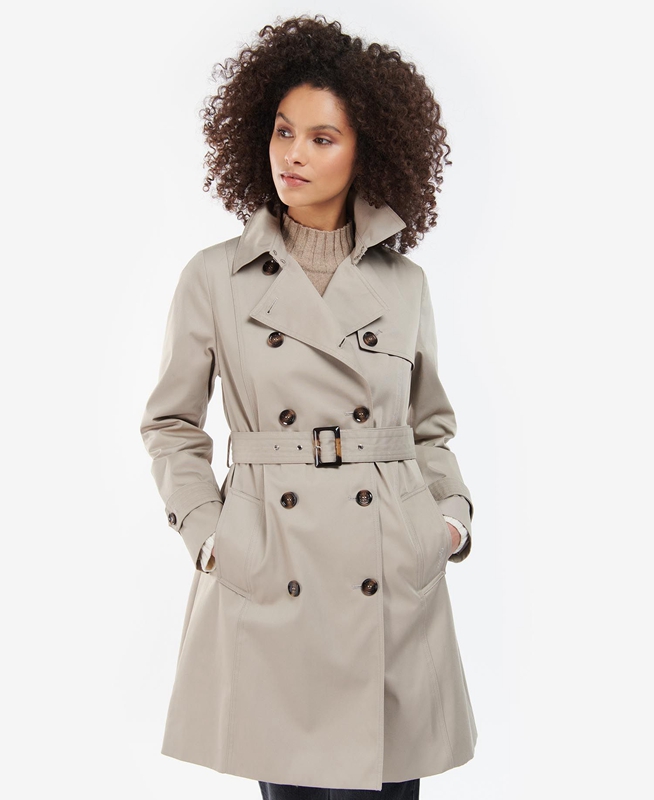 Barbour Rövid Greta Showerproof Női Alkalmi Dzsekik Szürke | 540769-GHY