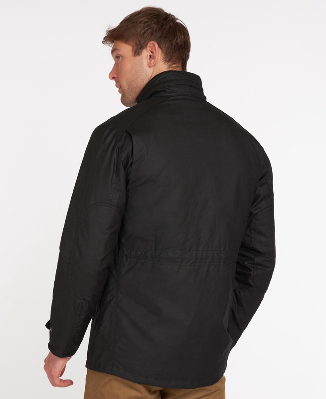 Barbour Sapper Férfi Viaszos Kabát Fekete | 584362-ZVE