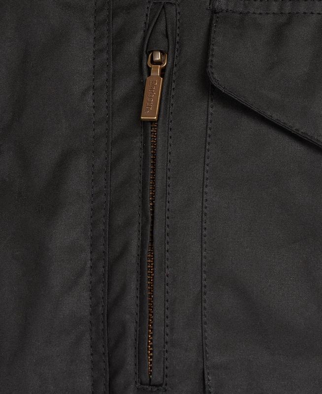 Barbour Sapper Férfi Viaszos Kabát Fekete | 584362-ZVE