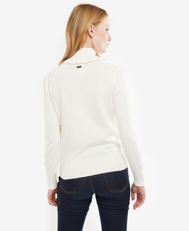 Barbour Scarlet Knit Női Pulóverek Fehér | 621085-BNZ