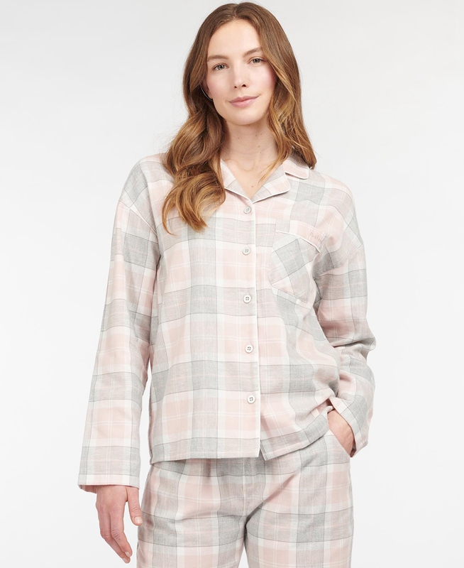 Barbour Schlafanzug-Set Ellery Női Hálóruha Rózsaszín | 269017-BJD