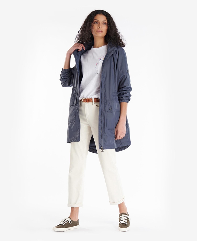 Barbour Sea Daisy Showerproof Női Alkalmi Dzsekik Sötétkék | 479806-ZAF