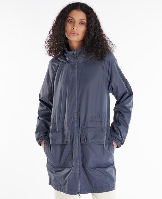 Barbour Sea Daisy Showerproof Női Alkalmi Dzsekik Sötétkék | 479806-ZAF