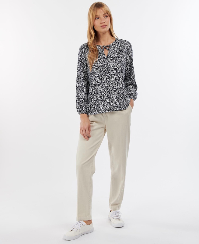 Barbour Seaholly Top Női Póló Fehér | 845312-EYZ