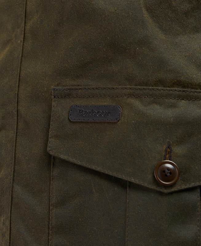 Barbour Sheldon Férfi Viaszos Kabát Olivazöld | 935416-XQG